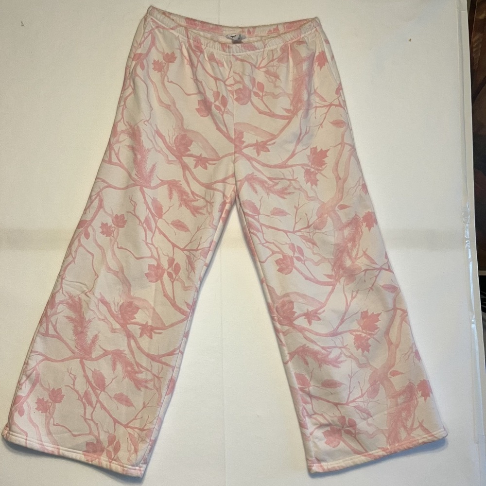 Refuge Baggy Wide Leg Barrel Lounge Sweat Pants size XL Women Pink